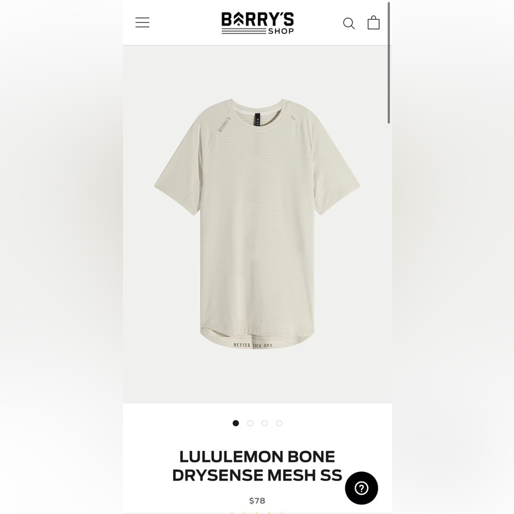 LULULEMON BONE DRYSENSE MESH SS